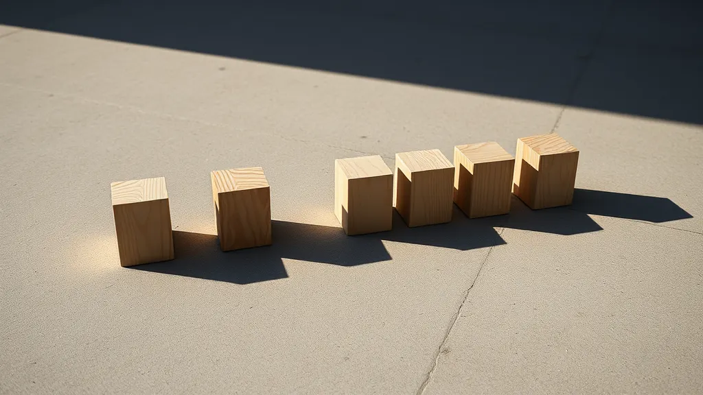 A wide panel of flat blocks in a row, standing in for a list of counted things